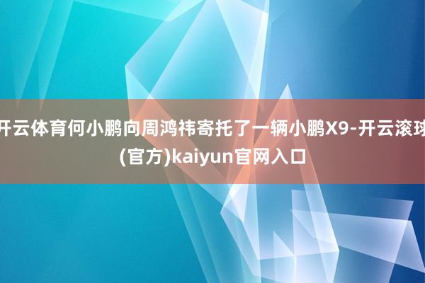 开云体育何小鹏向周鸿祎寄托了一辆小鹏X9-开云滚球(官方)kaiyun官网入口