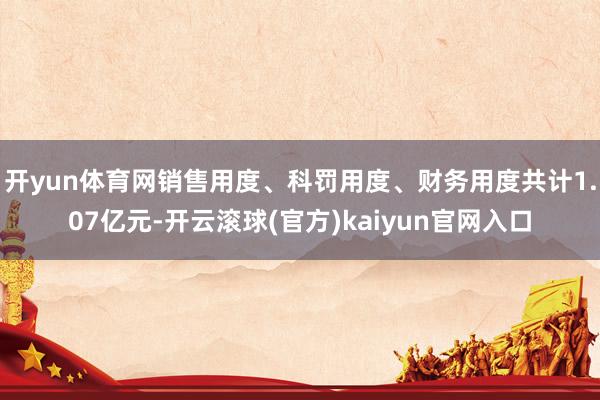 开yun体育网销售用度、科罚用度、财务用度共计1.07亿元-开云滚球(官方)kaiyun官网入口