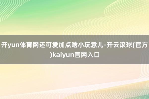 开yun体育网还可爱加点啥小玩意儿-开云滚球(官方)kaiyun官网入口