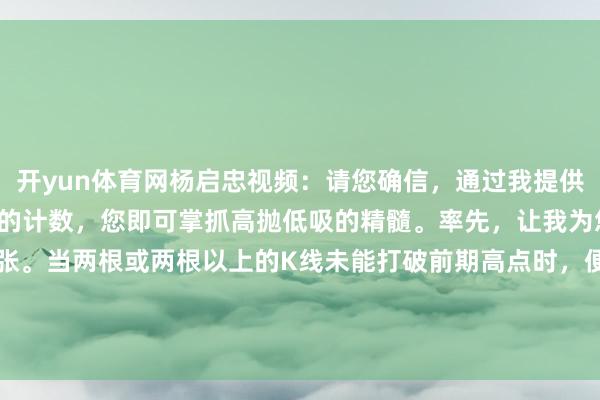 开yun体育网杨启忠视频：请您确信，通过我提供的这一要领，仅需五个数的计数，您即可掌抓高抛低吸的精髓。率先，让我为您简要申诉顶分型的主张。当两根或两根以上的K线未能打破前期高点时，便变成了顶分型。接下来，从识...-开云滚球(官方)kaiyun官网入口