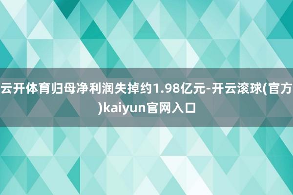 云开体育归母净利润失掉约1.98亿元-开云滚球(官方)kaiyun官网入口