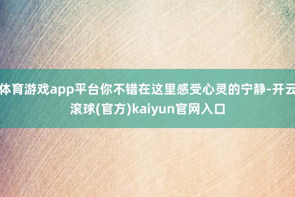 体育游戏app平台你不错在这里感受心灵的宁静-开云滚球(官方)kaiyun官网入口